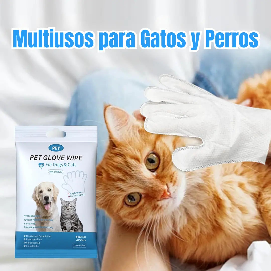 Guantes de Limpieza y Desodorización para Mascotas – 1+1 Gratis (40 Guantes)