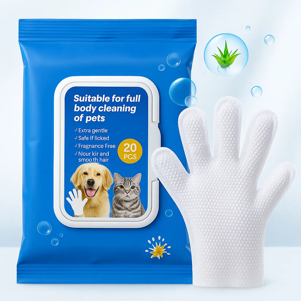 Guantes de Limpieza y Desodorización para Mascotas – 1+1 Gratis (40 Guantes)