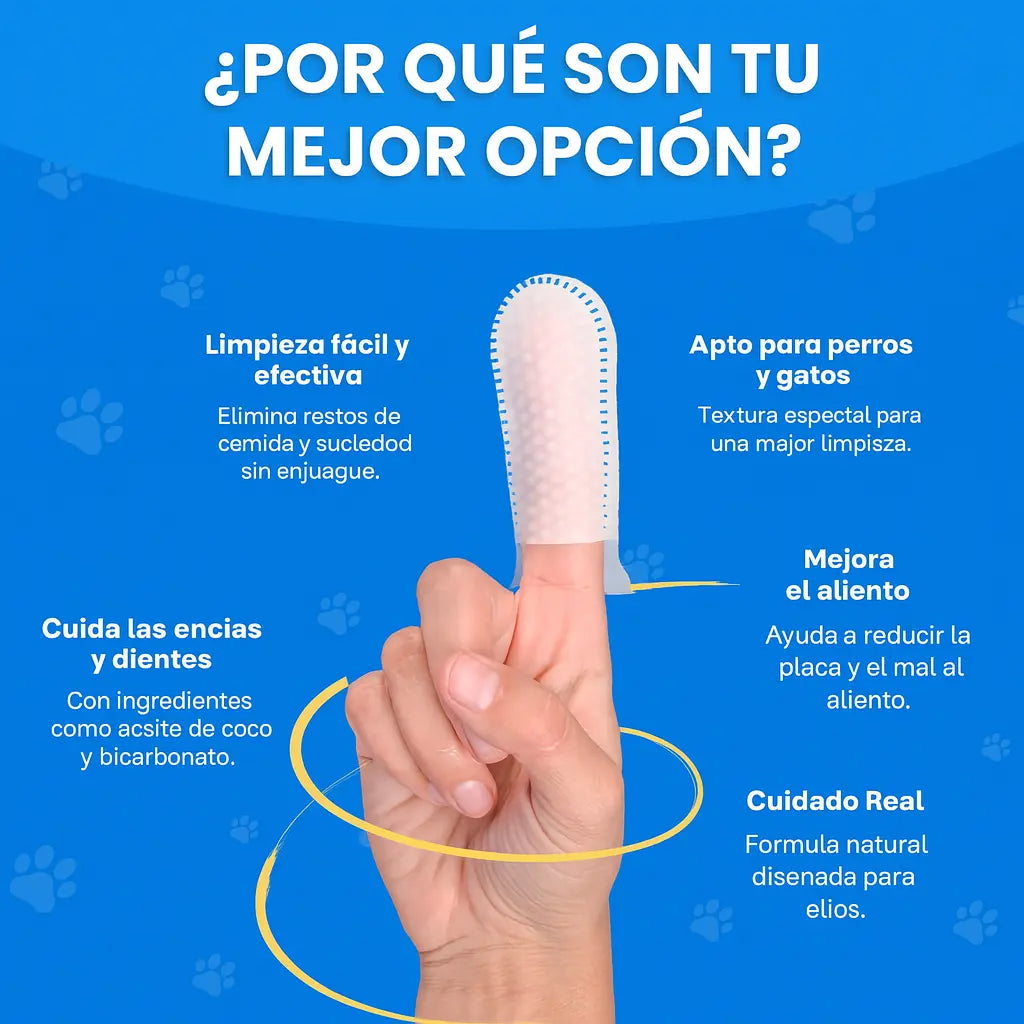 Toallitas Dentales Naturales para Mascotas 2X1 - (100pcs)