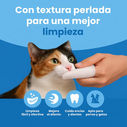 Toallitas Dentales Naturales para Mascotas 2X1 - (100pcs)