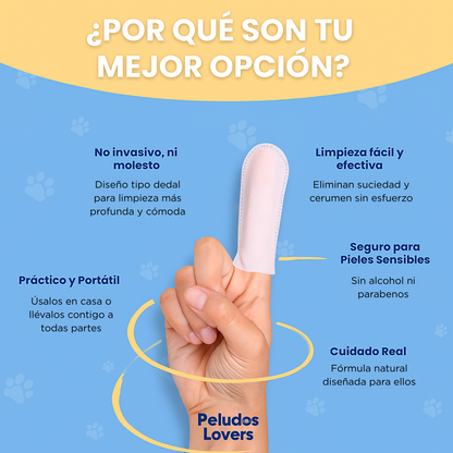 Toallitas de Oidos para Mascotas – 1+1 Gratis