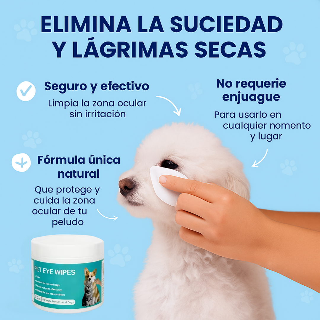 Toallitas de Ojos para Mascotas 2X1 – (200 Unidades)