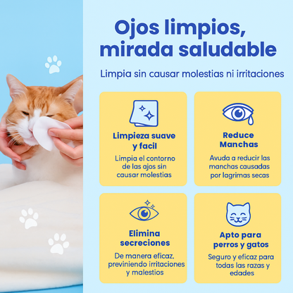Toallitas de Ojos para Mascotas 2X1 – (200 Unidades)