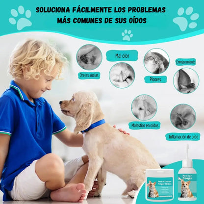 Toallitas de Oidos para Mascotas – 1+1 Gratis (100 Pcs)