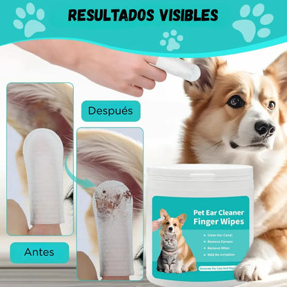 Toallitas de Oidos para Mascotas – 1+1 Gratis (100 Pcs)