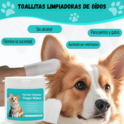 Toallitas de Oidos para Mascotas – 1+1 Gratis (100 Pcs)